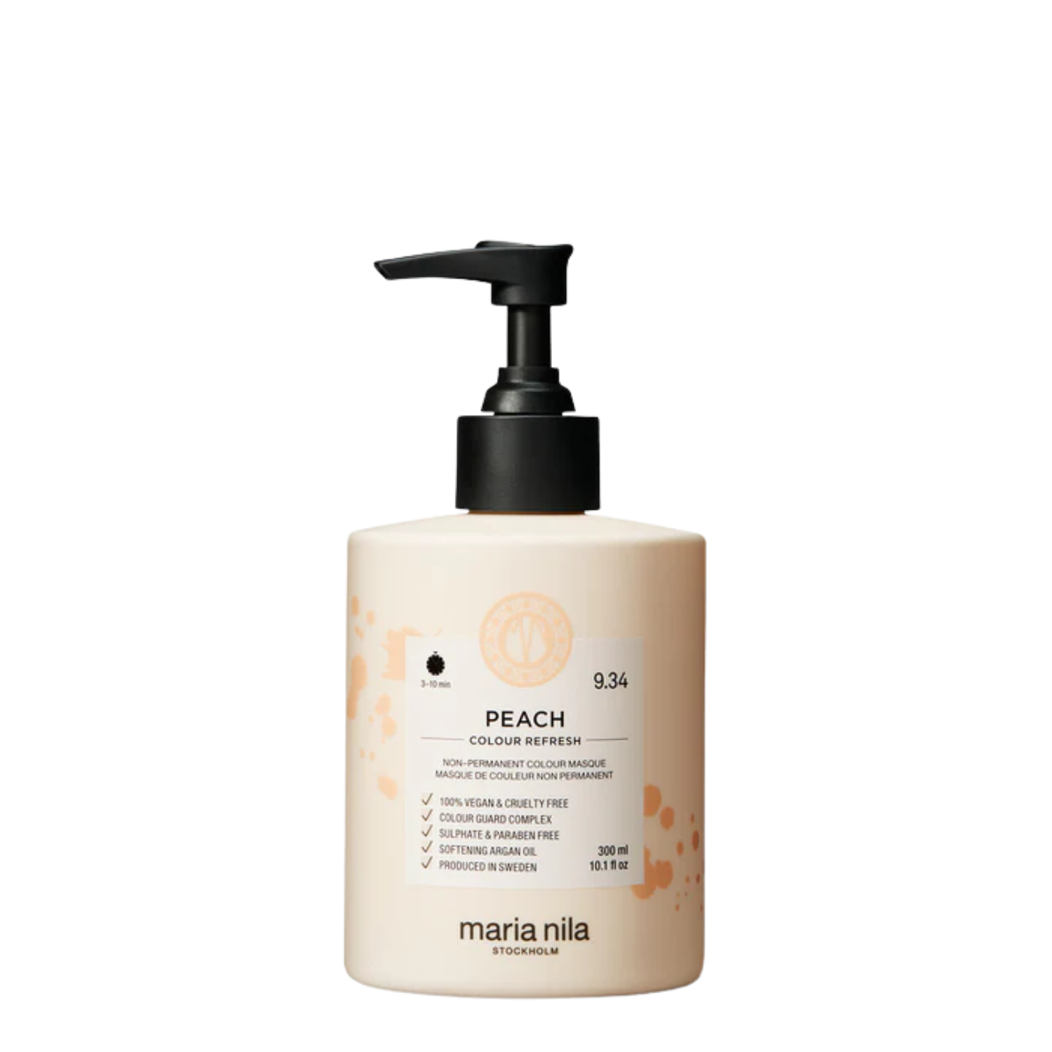 Masca de par nuantatoare Colour Refresh, Peach 9.34, 300 ml, Maria Nila