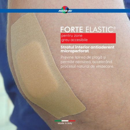 Plasturi elastici ultra rezistenti Forte Elastic Super, 16 bucati, 16 bucati, Master Aid 718854