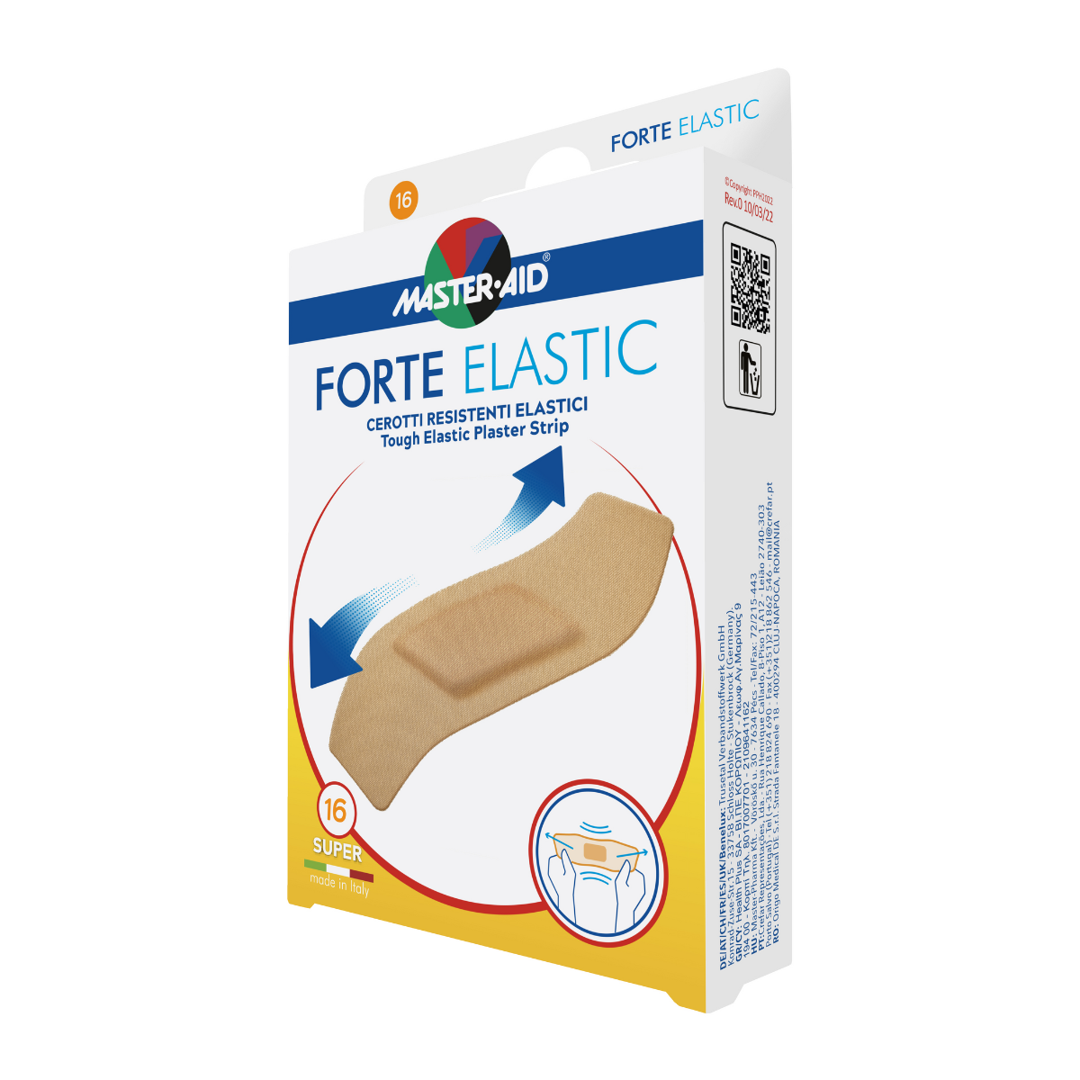 Plasturi elastici ultra rezistenti Forte Elastic Super, 16 buc, Master Aid