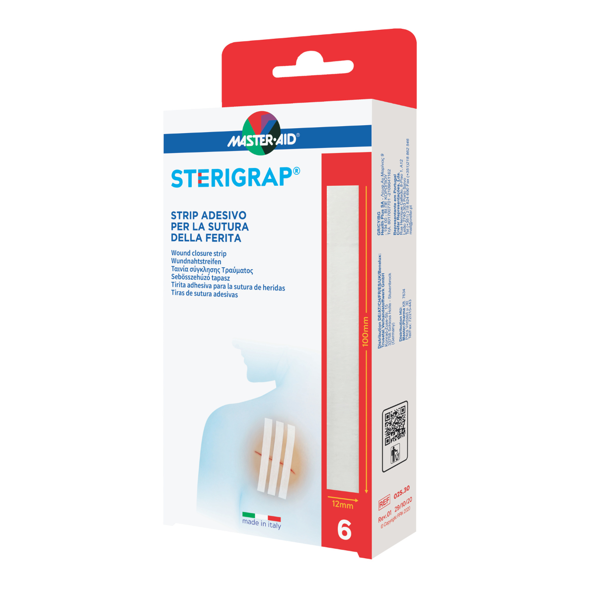 Plasture steril pentru suturare corp Sterigrap, 100x12mm, 6 bucati, Master Aid