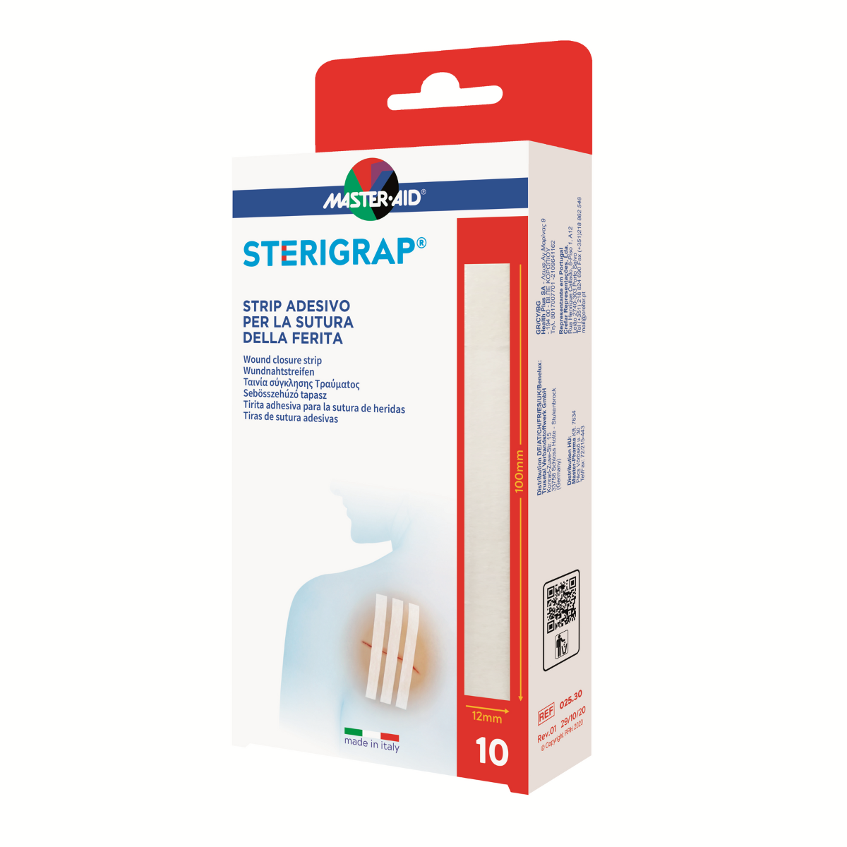 Plasture steril pentru suturare corp Sterigrap, 100x12mm, 10 buc, Master Aid