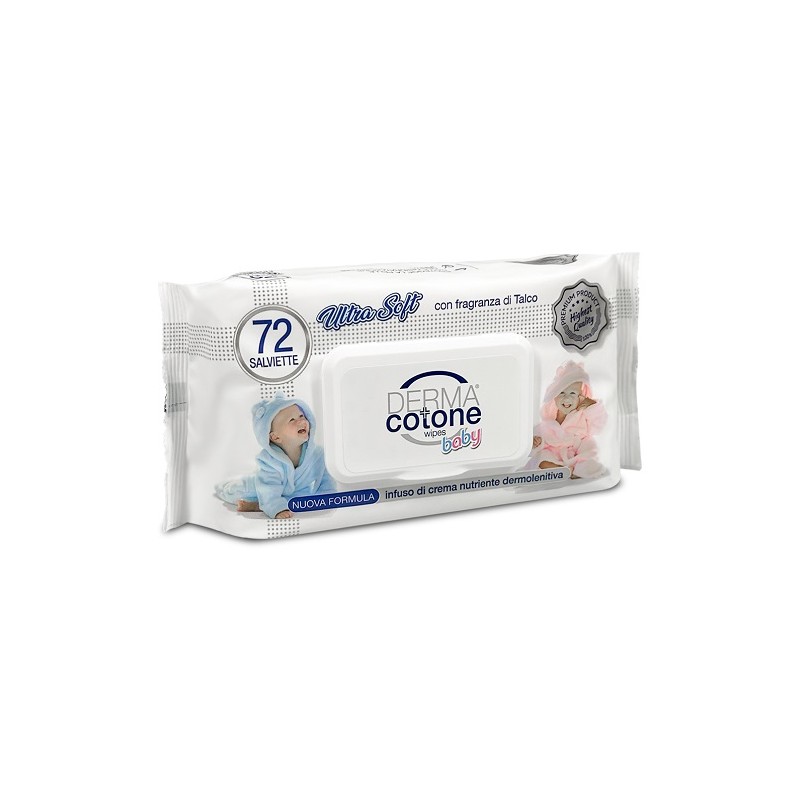 Servetele umede cu talc, 72 bucati, Dermacotone