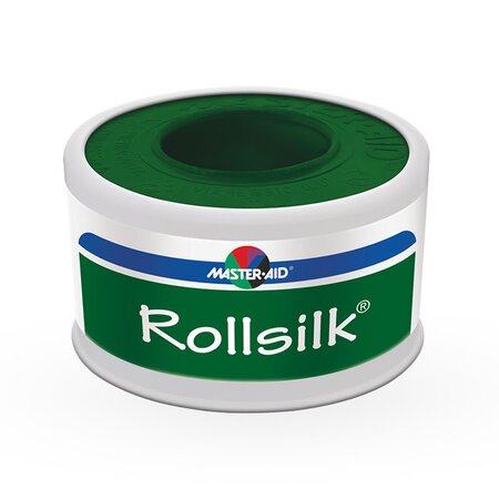 Banda adeziva Rolsilk, 5m x 2.50cm, Master Aid