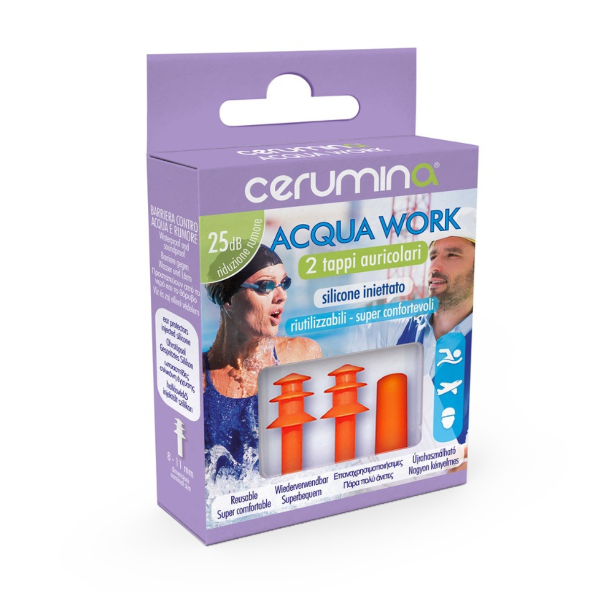 Dopuri de urechi Aqua Work, 2 buc, Cerumina