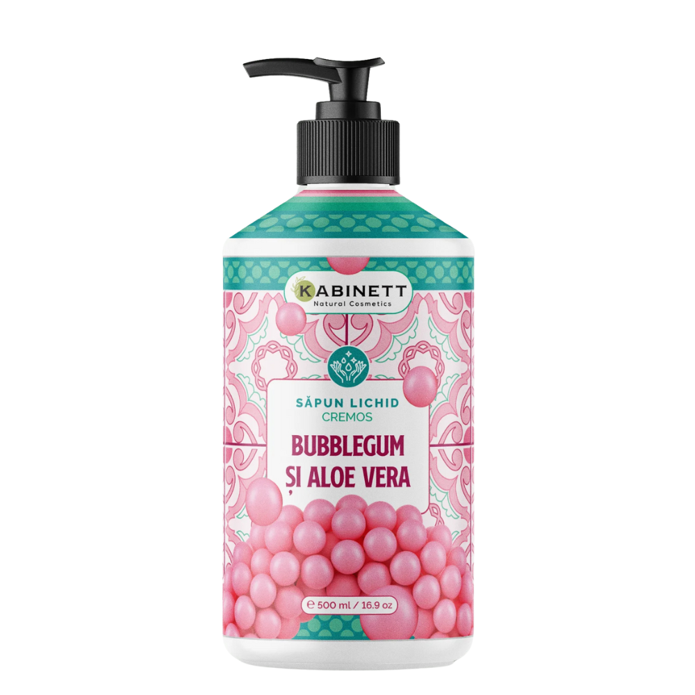 Sapun lichid, Bubblegum si Aloe Vera, 500 ml, Kabinett Natural Cosmetics
