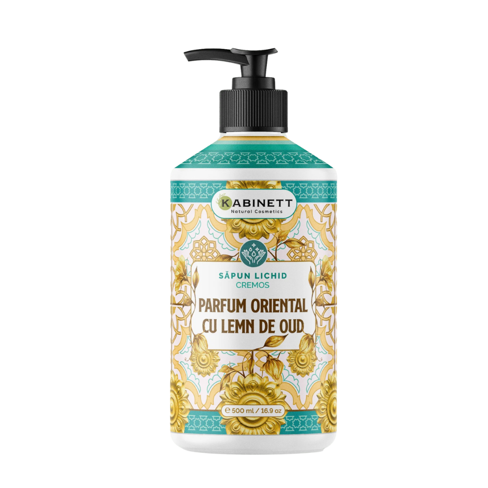 Sapun lichid, Parfum Oriental cu lemn de Oud, 500 ml, Kabinett Natural Cosmetics
