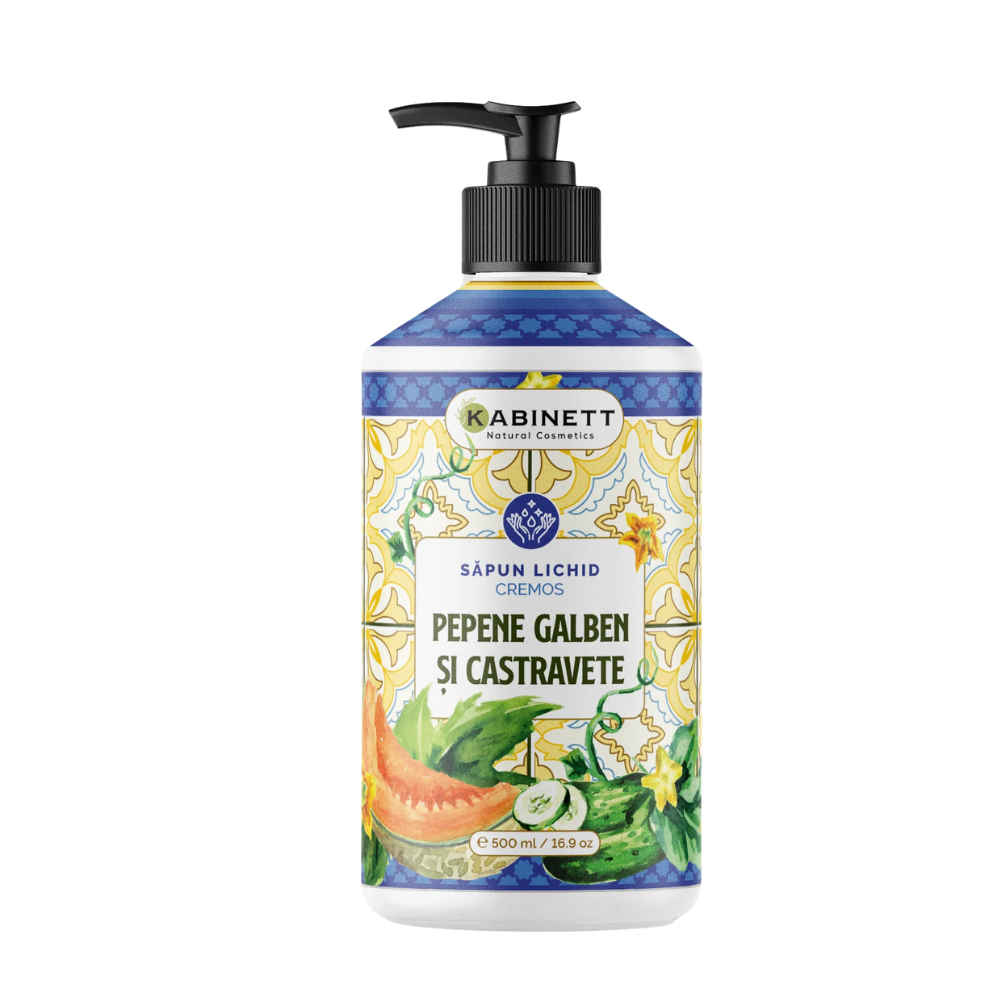 Sapun lichid, Pepene Galben si Castravete, 500 ml, Kabinett Natural Cosmetics