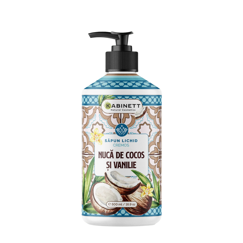 Sapun lichid, Nuca de Cocos si Vanilie, 500 ml, Kabinett Natural Cosmetics