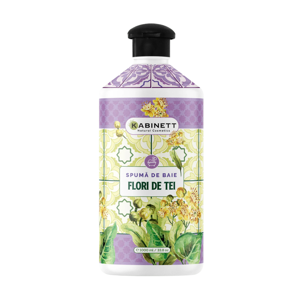 Spuma de baie, Flori de Tei, 1000 ml, Kabinett Natural Cosmetics