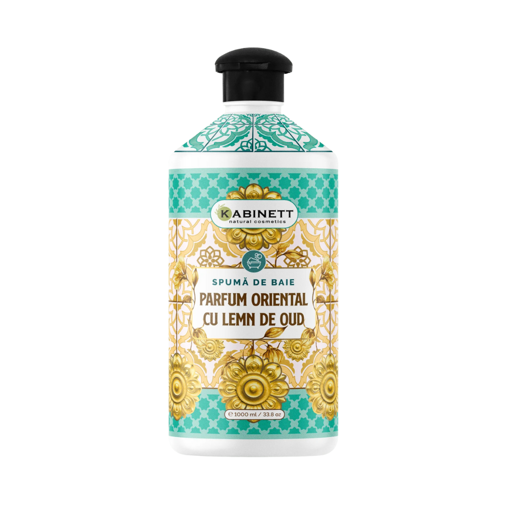 Spuma de baie, Parfum Oriental cu lemn de Oud, 1000 ml, Kabinett Natural Cosmetics