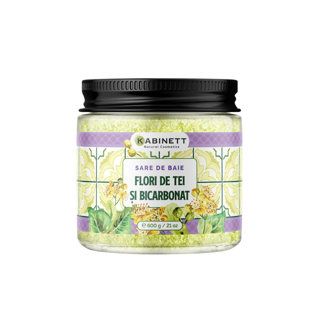 Sare de baie, Flori de Tei si Bicarbonat, 600 g, Kabinett Natural Cosmetics
