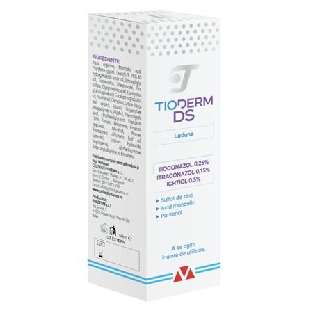 Lotiune intensiva pentru dermatita seboreica Tioderm DS, 50 ml, Braderm 708507