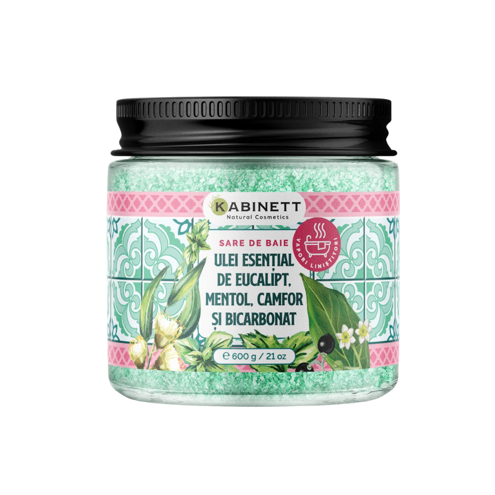 Sare de baie, Eucalipt si Camfor, 600 g, Kabinett Natural Cosmetics