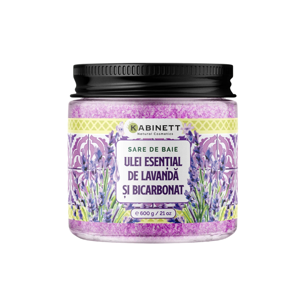 Sare de baie, Lavanda si Bicarbonat, 600 g, Kabinett Natural Cosmetics