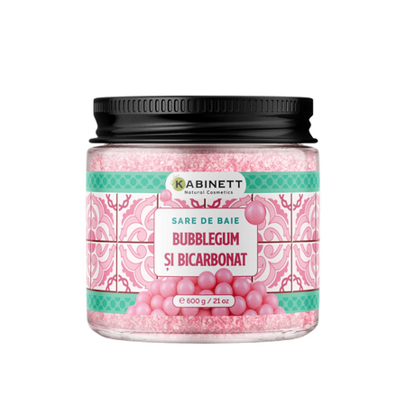 Sare de baie, Bubblegum si Bicarbonat, 600 g, Kabinett Natural Cosmetics