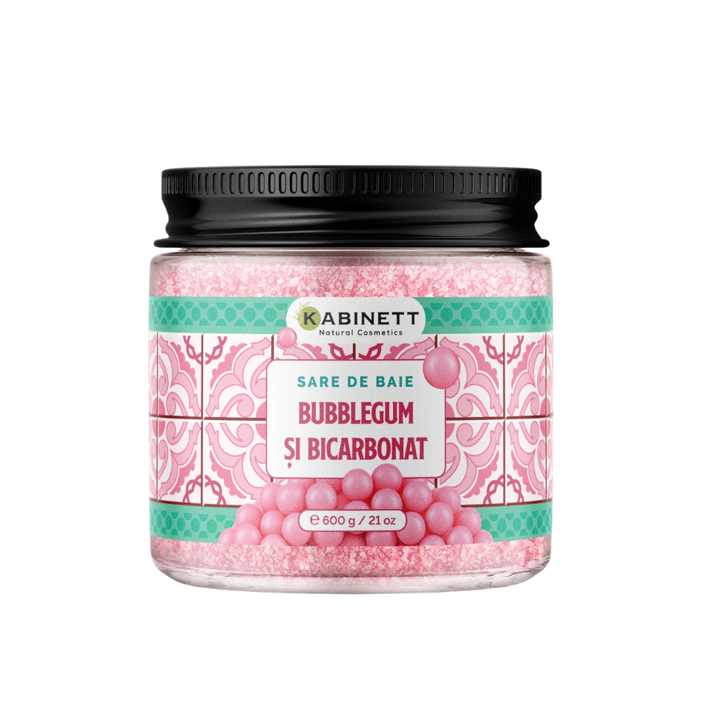 Sare de baie, Bubblegum si Bicarbonat, 600 g, Kabinett Natural Cosmetics