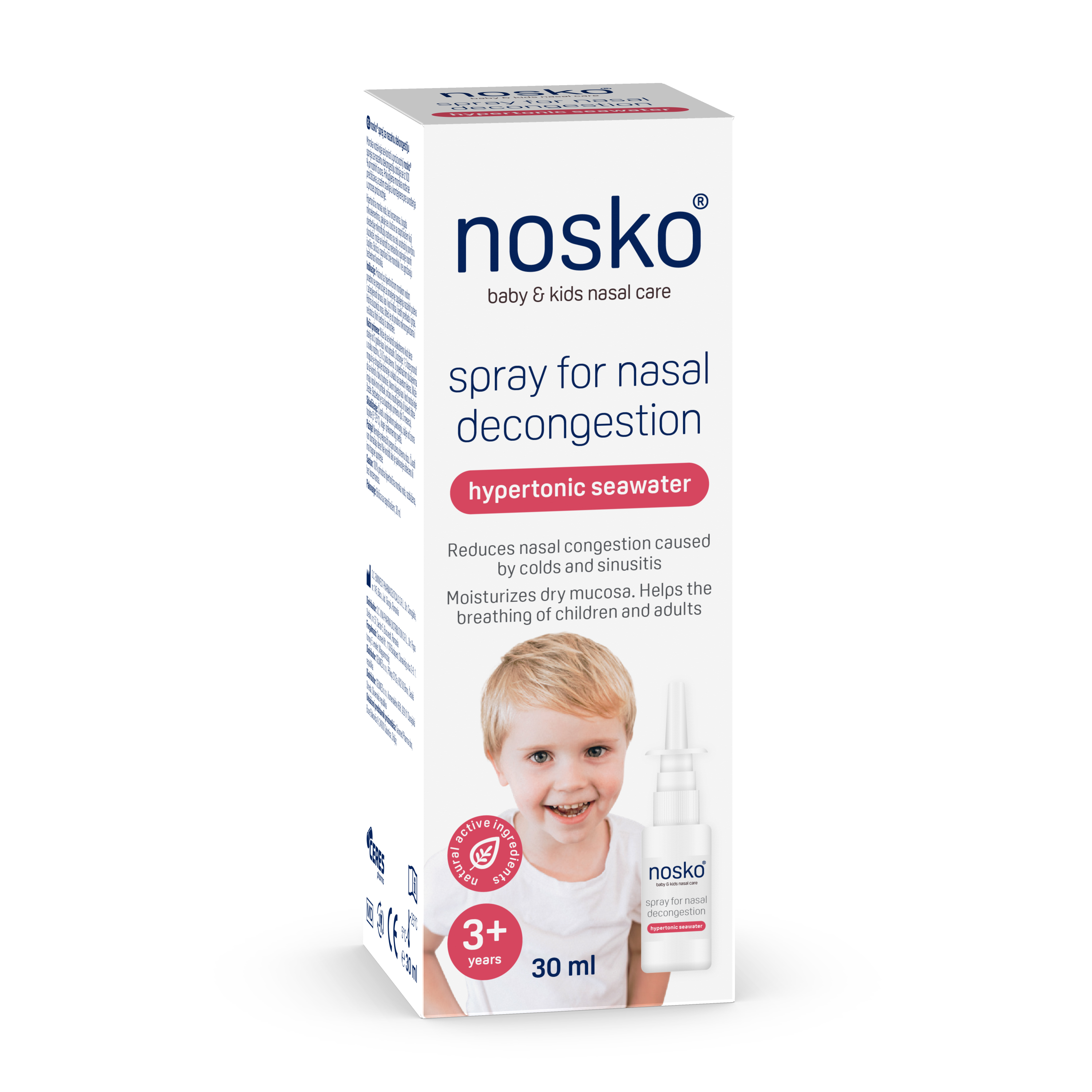 Spray pentru decongestionare nazala, + 3 ani, 30 ml, Nosko