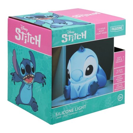 Lampa de veghe din silicon pentru copii Stitch, Albastru, Paladone 708575