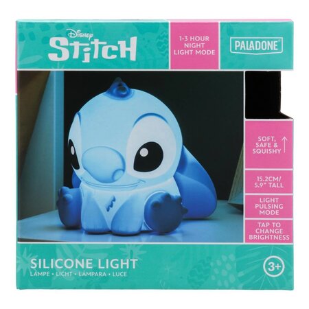 Lampa de veghe din silicon pentru copii Stitch, Albastru, Paladone 708574