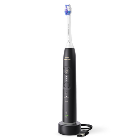 Periuta de dinti electrica seria 6500 + Toc Sonicare, Negru, HX7411/01, Philips 708648