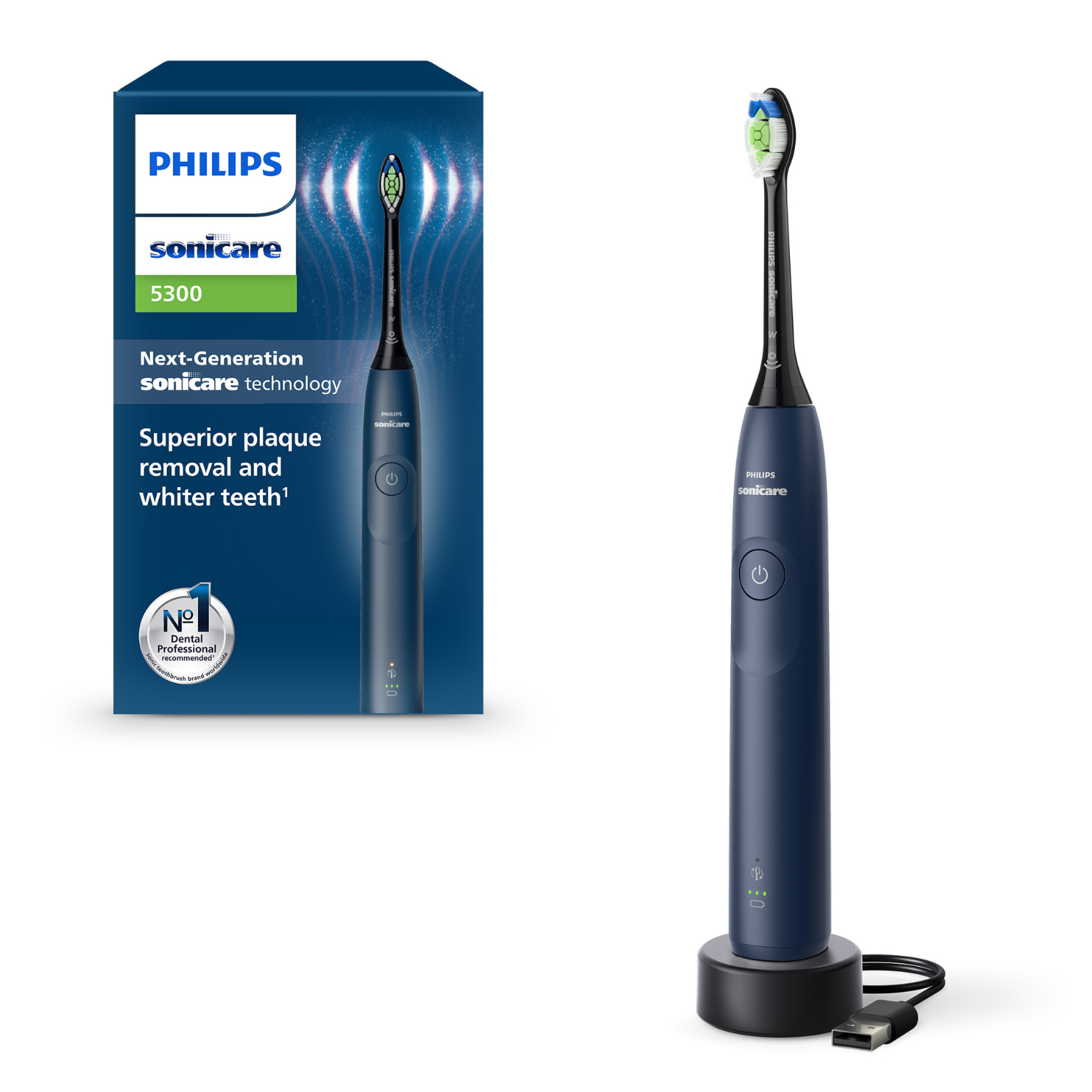 Periuta de dinti electrica seria 5300 Philips Sonicare, Albastru, HX7103/01, Philips