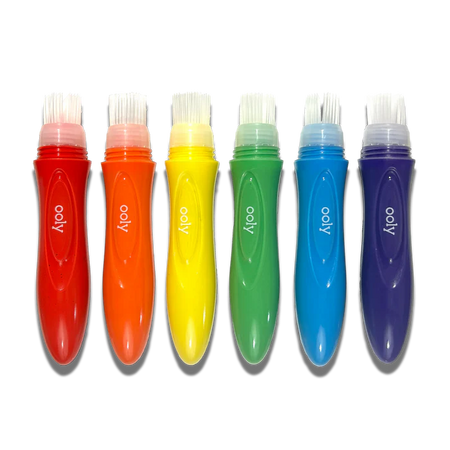 Set de pensule preumplute cu acuarele Easy Squeezy, 3 ani+, 6 bucati, Ooly 708995