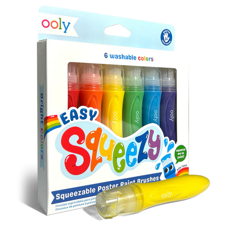 Set de pensule preumplute cu acuarele Easy Squeezy, 3 ani+, 6 bucati, Ooly 708998