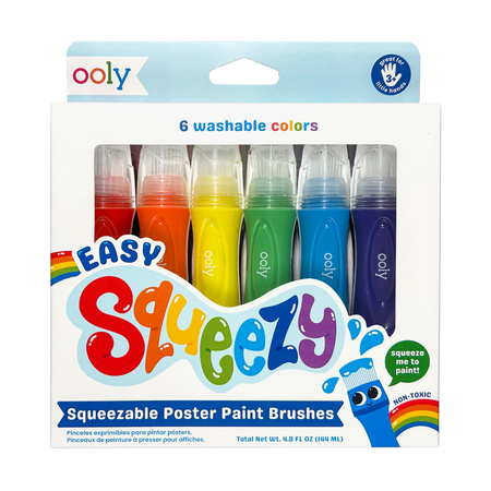 Set de pensule preumplute cu acuarele Easy Squeezy, 6 bucati, Ooly