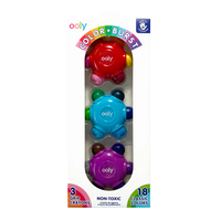 Set de 3 creioane cerate cu 18 culori, Multicolore, 3 ani+, Ooly