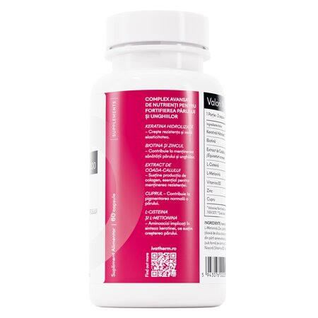 Keratine 1000 Biotine, 60 capsule, Ivatherm 709646