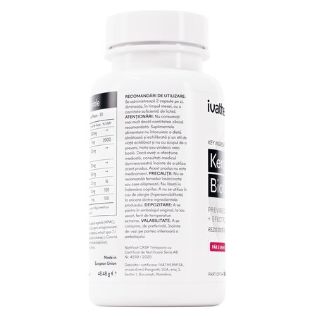 Keratine 1000 Biotine, 60 capsule, Ivatherm 709645