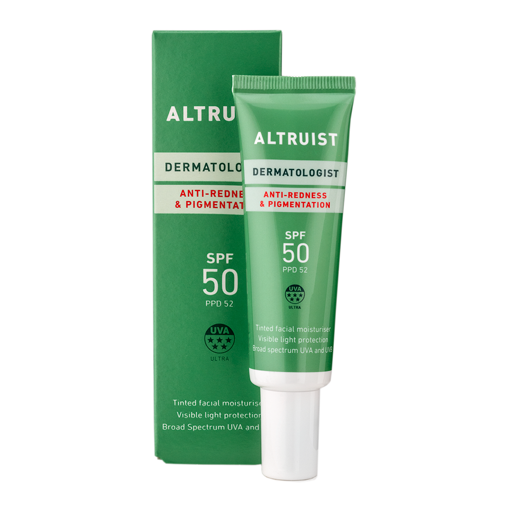 Crema colorata anti-roseata si anti-pete cu protectie solara SPF 50, 30 ml, Altruist