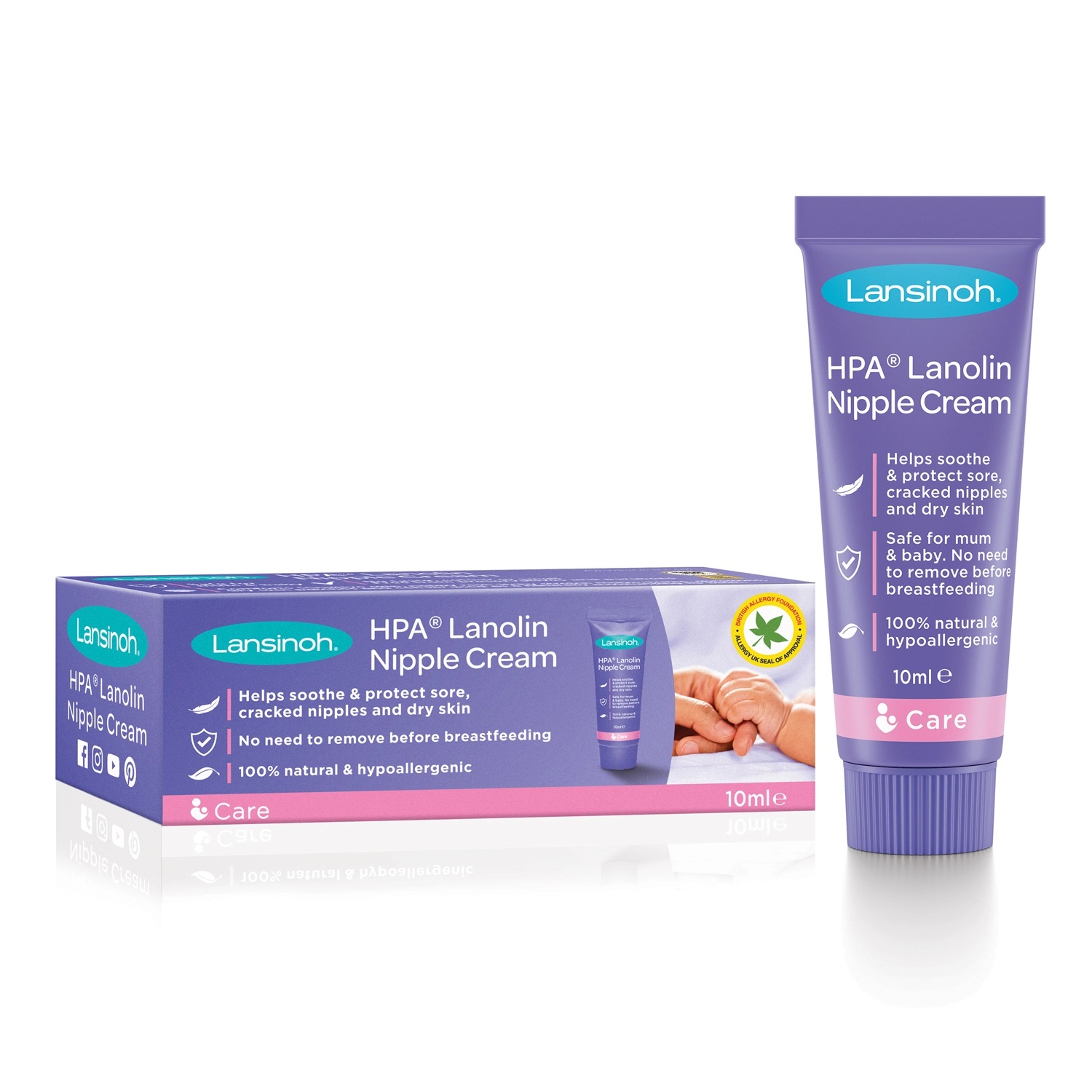 Crema pentru mameloane Lanolin HPA, 10 ml, Lansinoh