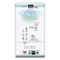 Scutece pentru bebelusi Junior, Nr. 5, 11-18 kg, 40 buc, Sleepy Bio Natural