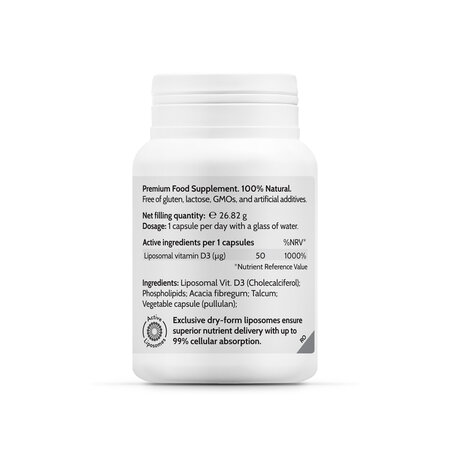 Liposomal Vitamin D3, 2000 IU, 45 capsule, Novo Biomedics 710146