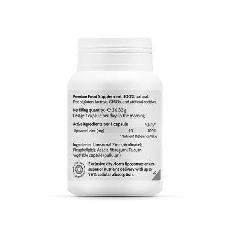 Liposomal Zinc Picolinate, 45 capsule, Novo Biomedics 710151