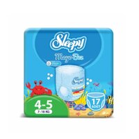 Scutece chilotel pentru apa, Marime 4-5, 7-18 kg, 17 buc, Sleepy