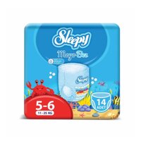 Scutece chilotel pentru apa, Marime 5-6, 11-25 kg, 14 buc, Sleepy