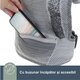 Marsupiu din material tricotat cu 3 pozitii Inspire, 3,5-15 kg, Gri, Dreambaby 710236
