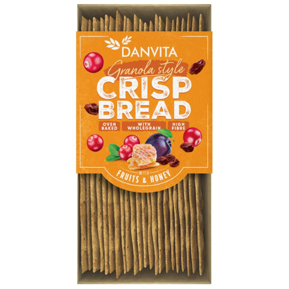 Paine crocanta cu fructe de padure si miere Granola, 130 g, Danvita