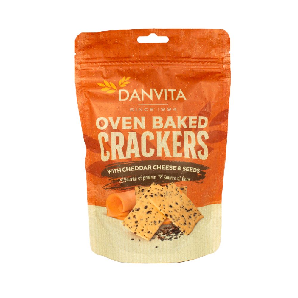 Paine crocanta cu branza cheddar si seminte, 100 g, Danvita