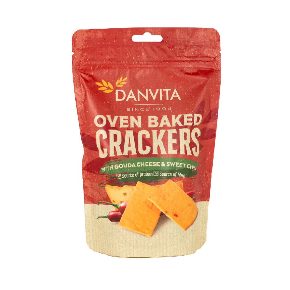 Paine crocanta cu branza gouda si sweet chili, 100 g, Danvita