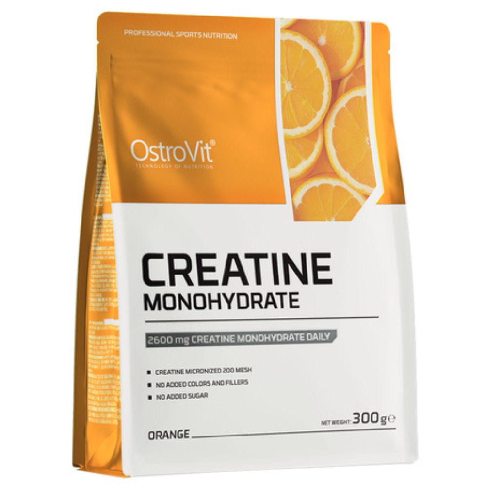 Creatina monohidrata, Portocale, 300 g, OstroVit
