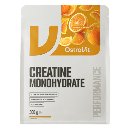 Creatina monohidrata, Portocale, 300 g, OstroVit 808356