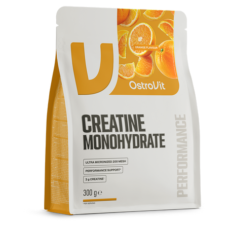 Creatina monohidrata, Portocale, 300 g, OstroVit