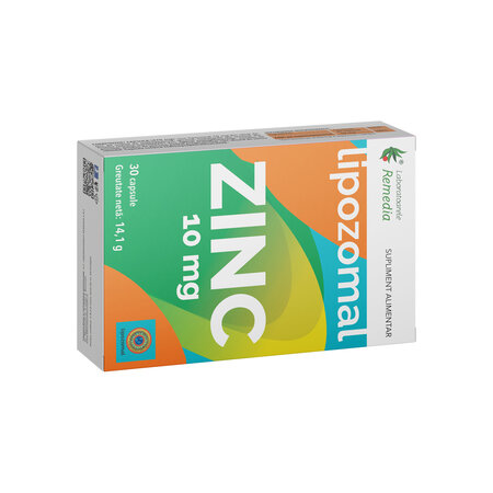 Lipozomal Zinc, 100 mg, 30 capsule, Remedia 710497
