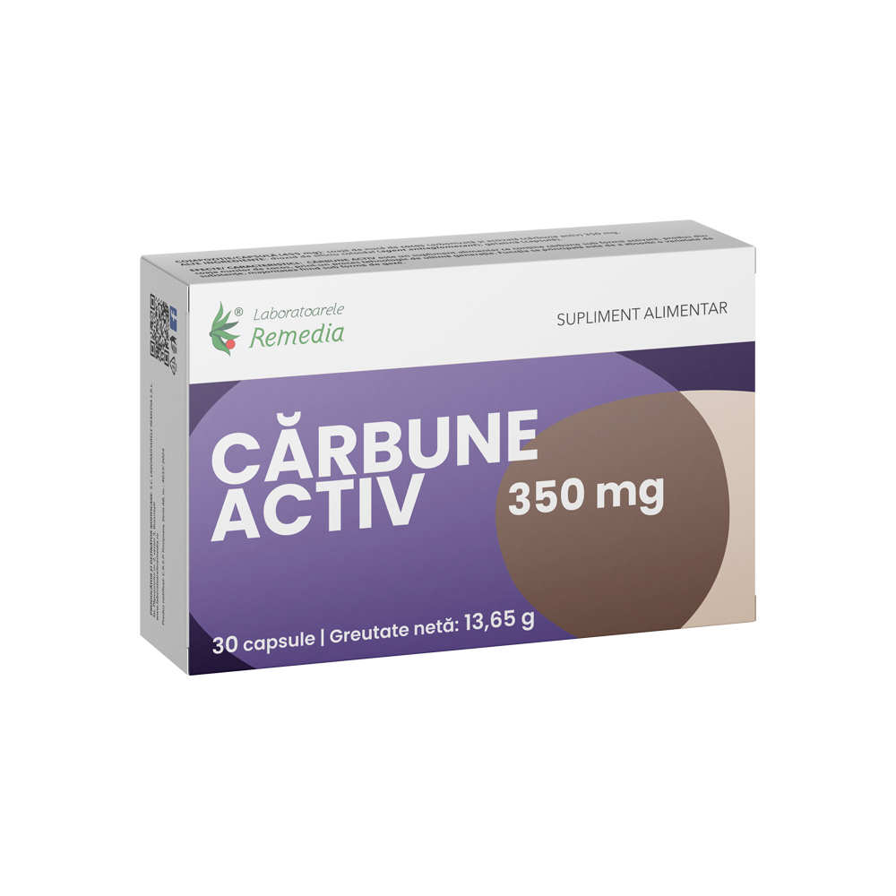 Carbune Activ, 350 mg, 30 capsule, Remedia