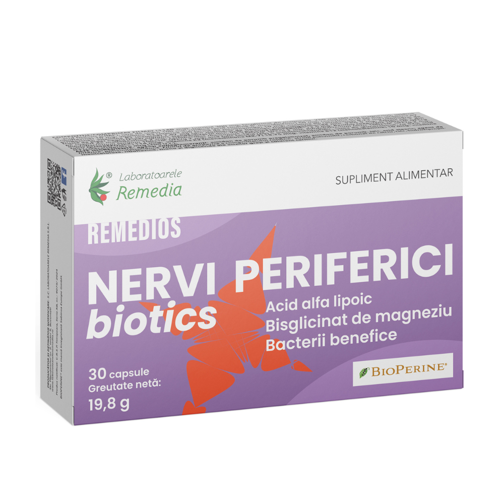 Remedios Nervi Periferici Biotics, 30 capsule, Remedia