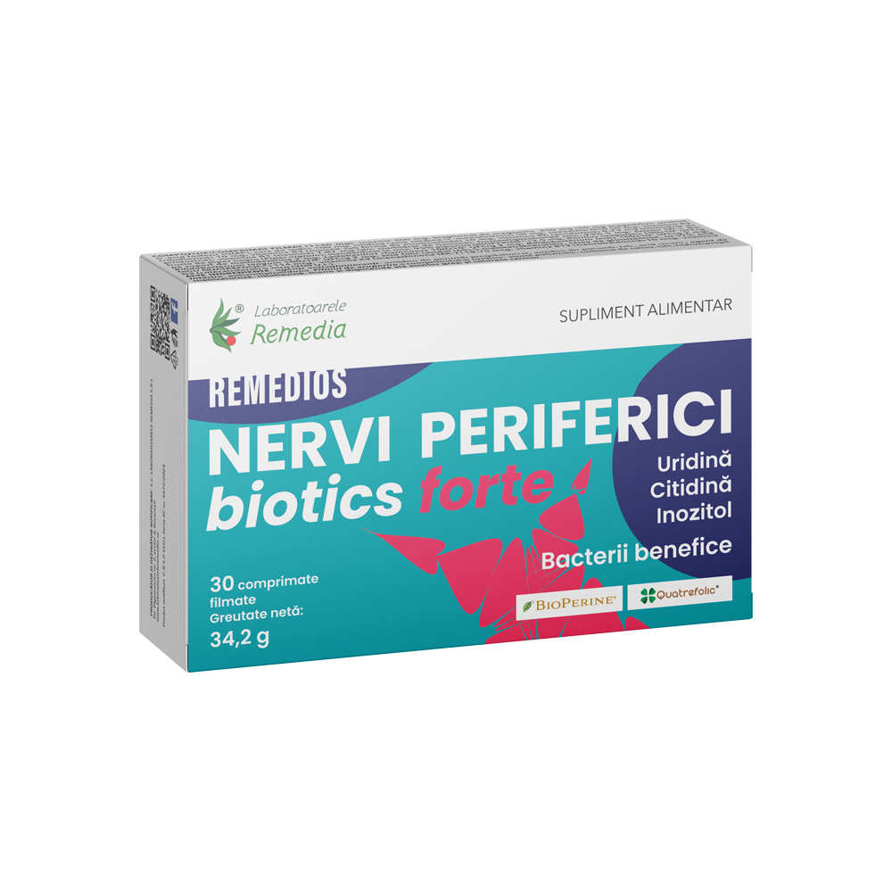 Remedios Nervi Periferici Biotics, 30 capsule, Remedia