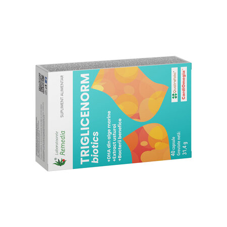 Triglicenorm Biotics, 40 comprimate, Remedia 710506